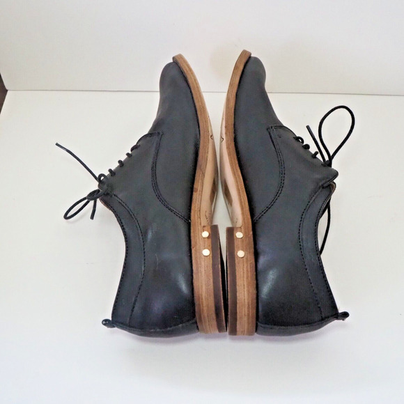 beek Black Leather Lace-Up Loafers - Picture 7 of 8